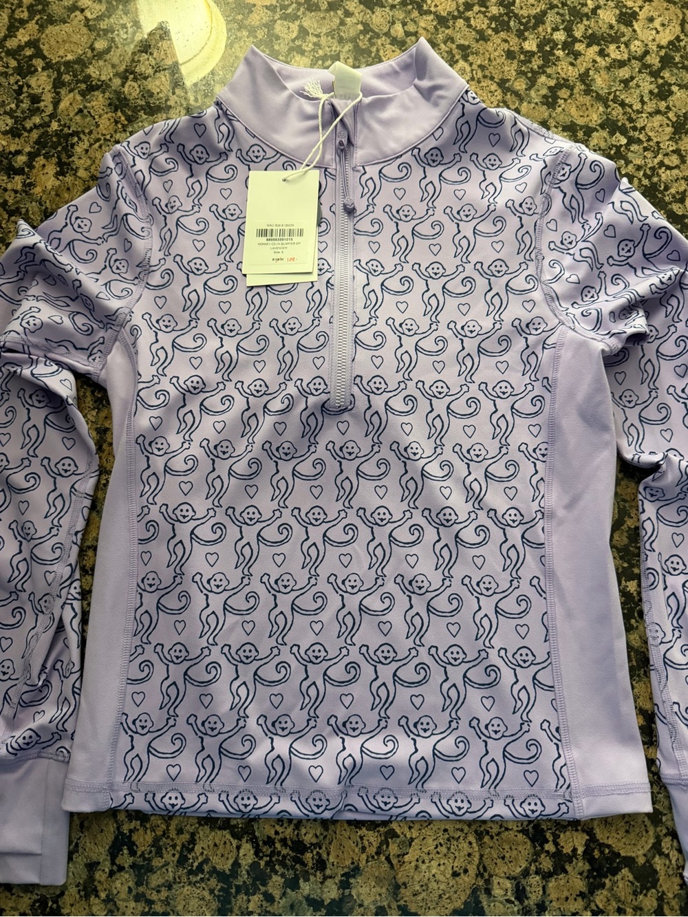 roller rabbit MONKEY CELIA QUARTER ZIP
LAVENDER
Size: M